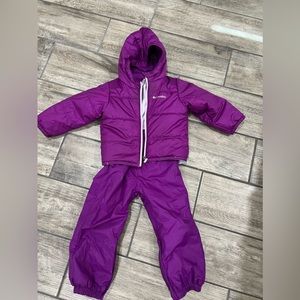 Toddler girl Columbia snow jacket and bib set pants 4T